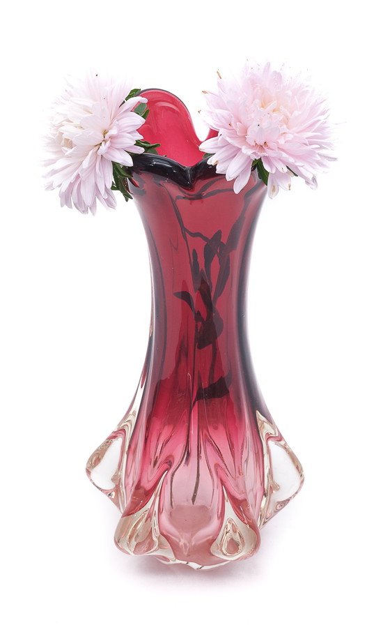 Image 1 of Vase Murano "Chambord" Rouge