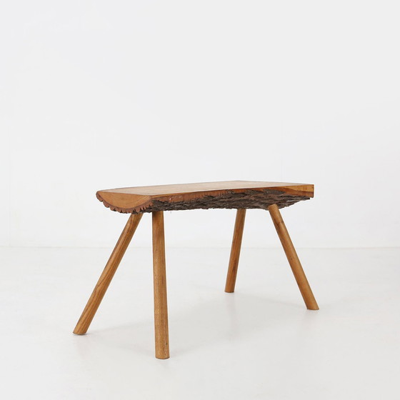 Image 1 of Brutalist Tree Trunk Coffee Table in Solid Oak, Ca. 1950
