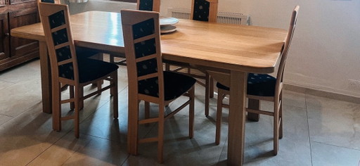 Exceptional dining table in solid chestnut wood, 220x110 cm – eettafels (photo 2 of 7)