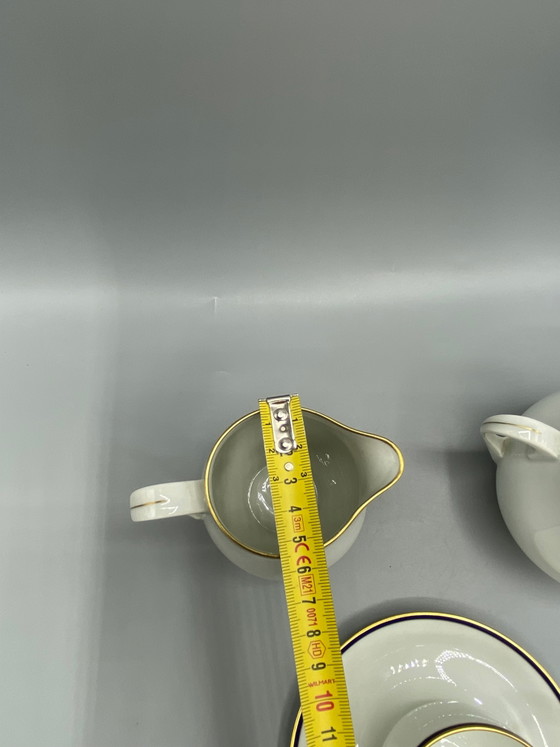 Limoges Lafarge Porcelain Set, Cobalt and Gold, Cup, Creamer, Sugar Bowl – Decorative Objects (photo 3 of 7)
