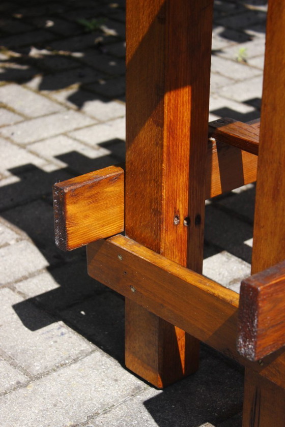 Image 1 of Mesa consola antigua de madera, década de 1890