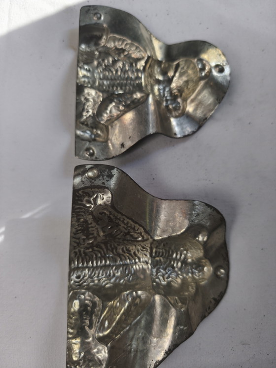 Image 1 of Complete lot of 4 antique designer chocolate molds