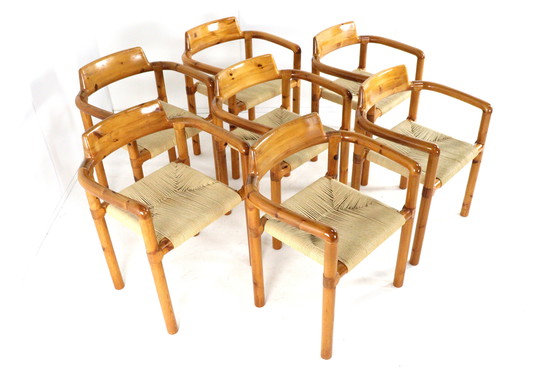 Image 1 of Set 7 Stoelen Eetkamestoelen in Stijl van Daumelier