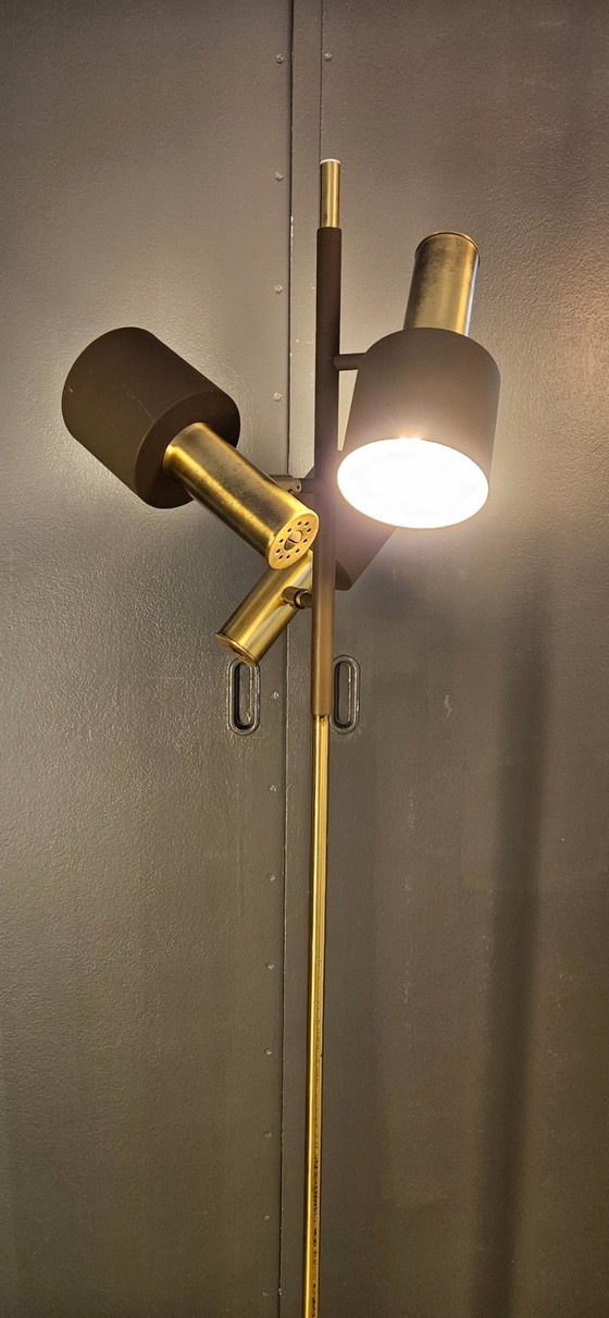 Image 1 of Vintage Solken Leuchten floor lamp - Brass - 1970s