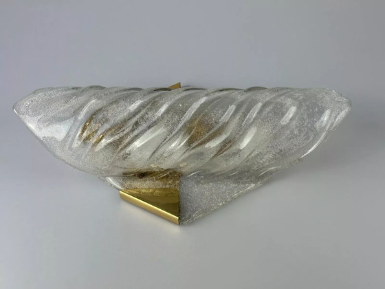 Image 1 of Lampada da parete XL anni '60 e '70 Applique da parete Kaiser Leuchten Ottone Vetro Space Age