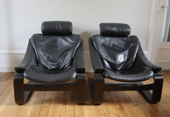 Image 1 of Sillón y otomana escandinavo Ake Frybiter Kroken Roche Bobois