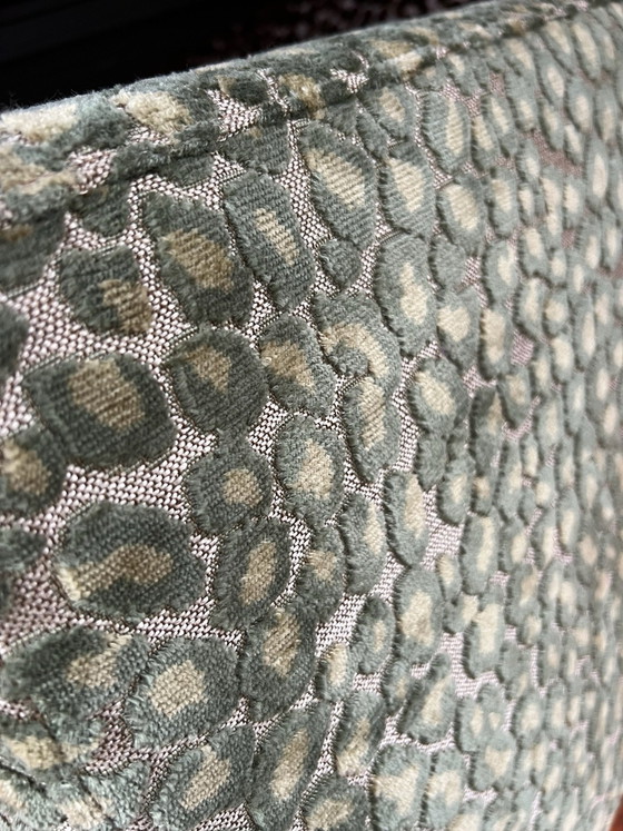 Artifort Mare loveseat stampa leopardata marrone verde appena rivestito, Divani 2 posti, Cromo, Velluto (foto 5 di 6)