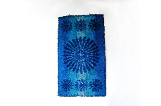 Image 1 of groot blauw vintage wandkleed