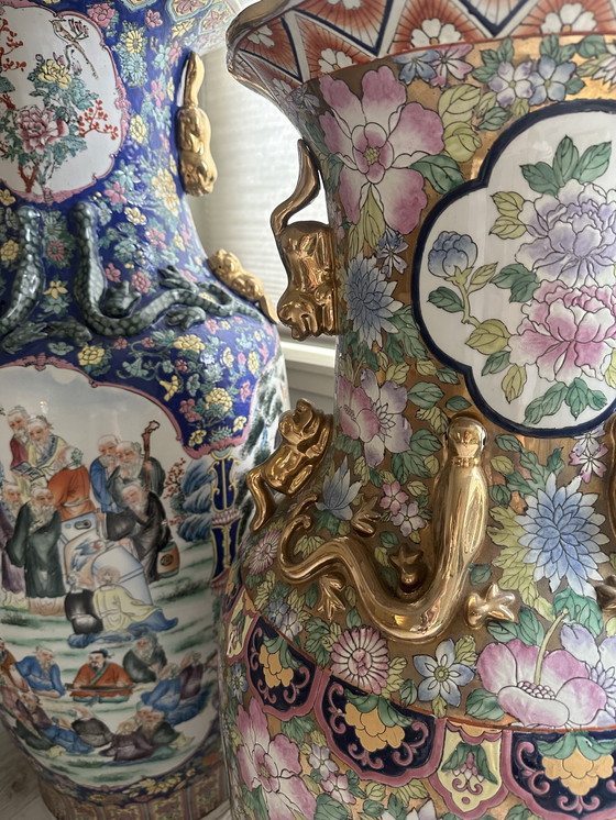 Image 1 of XL Chinese floor vases 