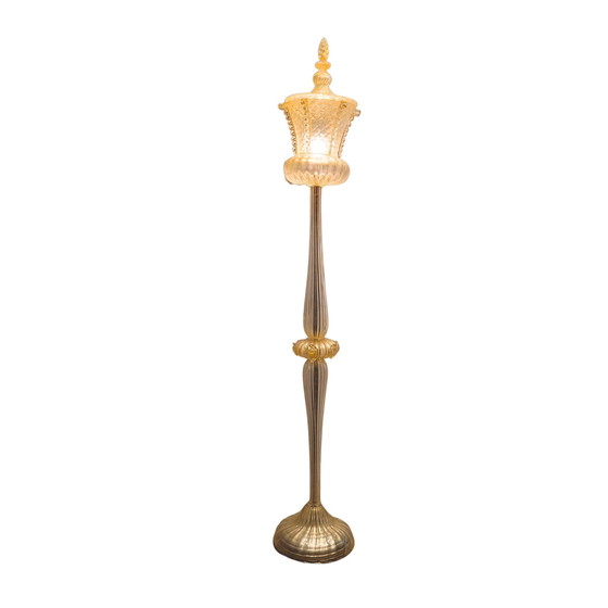 Image 1 of Lámpara De Pie, Cristal De Murano Y Polvo De Oro, Barovier & Toso, 50’S – Italia