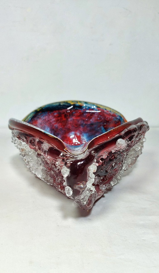 Image 1 of Murano glazen asbak. Italië, jaren 1980.