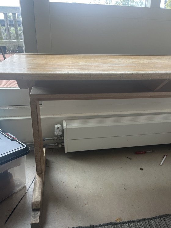 Image 1 of Een dubbele vintage schooldesk