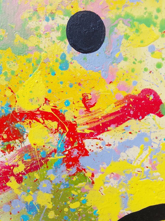 Image 1 of Acrylic painting "rainbow beach" 100x100cm