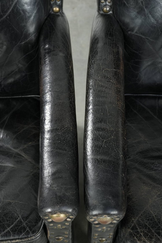 Image 1 of 2 x Einzigartige, besondere, elegante Kuhfell-Sessel mit Lederbeinen