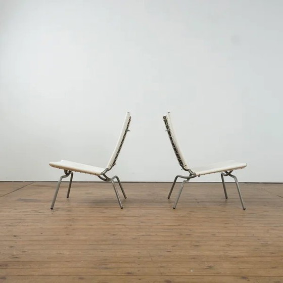 Set di 2 poltrone lounge di Fabiaan van Severen., Poltrone relax, Pelle, Bianco (foto 7 di 7)