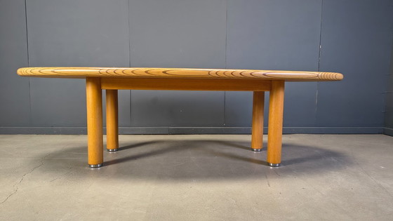 Image 1 of XXL dining table in burl and elm wood, 1980s