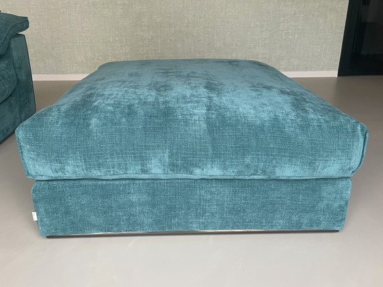 Image 1 of Nouveau pouf Melchior bleu-vert
