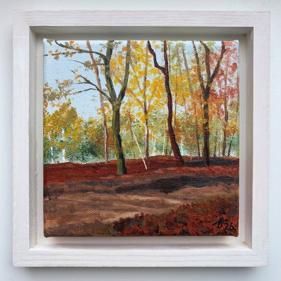 Dutchies 9 | Original miniature painting, Autumn forest, Paintings & Drawings, Wood, Multi Color (photo 2 of 5)