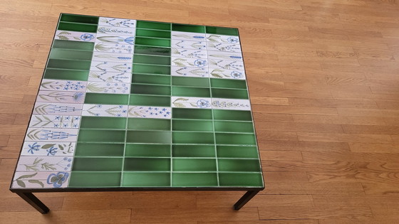 Image 1 of Table Roger Capron en Céramique, Verte, France 1960