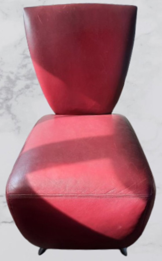 Image 1 of Sillón de cuero Dauphin "Bobo" de Dietmar Scharping - Diseño postmoderno de los años 90