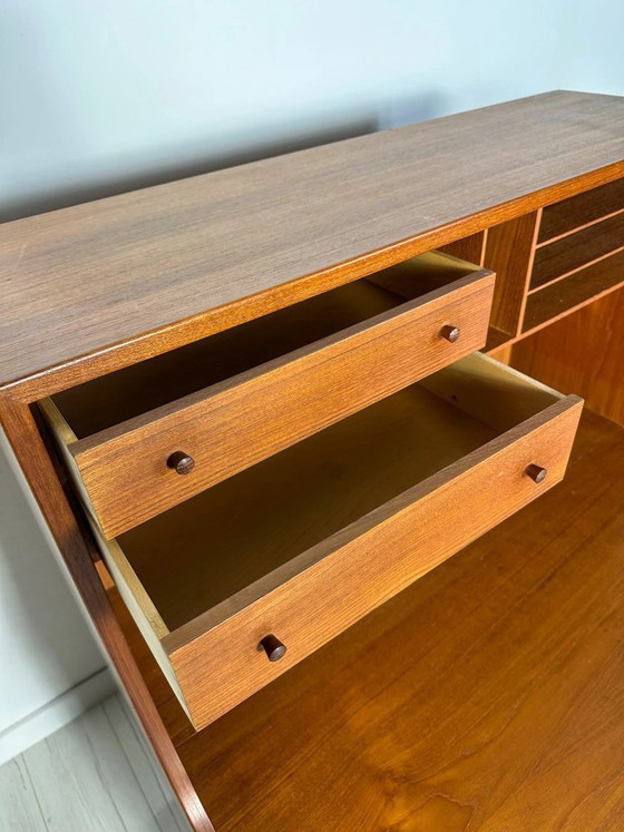 Image 1 of Vintage Deense Teakhouten secretaris van Børge Mogensen voor Søborg Møbelfabrik, Mid-Century Modern, jaren 1960