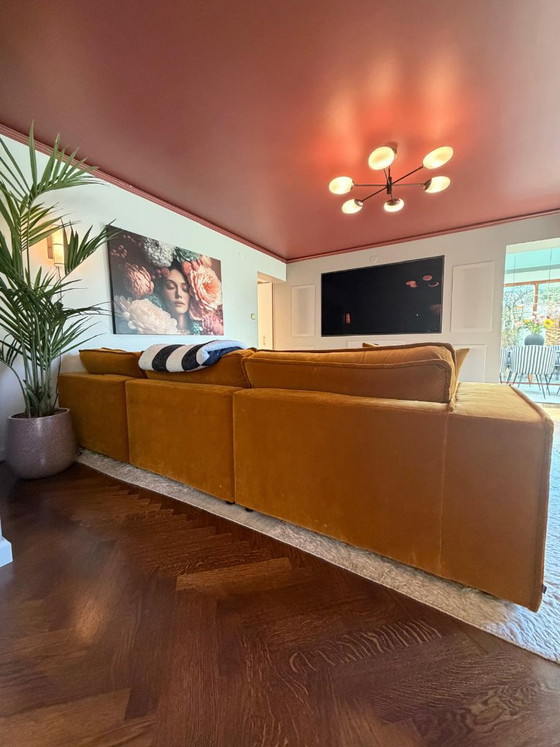 Bolia Noora Bank in Mosterdgeel Fluweel – Hoekbanken, Velvet, Wood (photo 6 of 10)