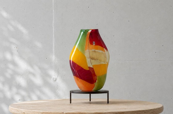 Image 1 of Jarrón de cristal de estudio de Mdina Glass Malta, década de 1970.