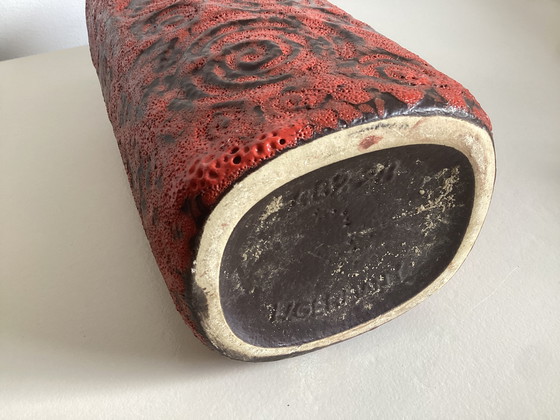 Image 1 of Vaso di lava grassa e screpolata