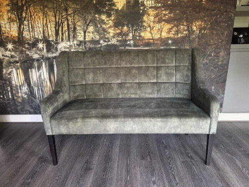 Canapé en velours (vert foncé) – 2 zitsbanken, Velvet, Wood (photo 2 of 7)