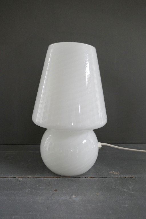 Vintage Mushroom swirl glazen lamp