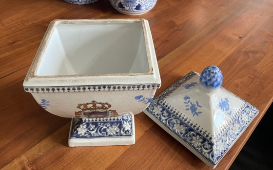 4 piezas de cerámica de Versalles, Wong Lee International, Decoración, Azul (foto 8 de 11)