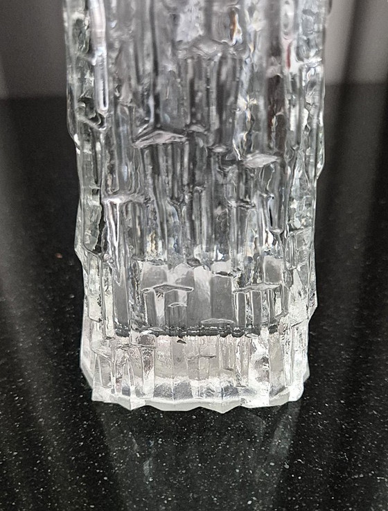 Image 1 of Vintage Oberglas Oostenrijk schorstextuurglas - modernistisch designobject uit de jaren 60-70