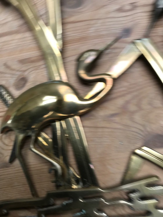 Messing kraanvogels / midden van de eeuw – Wanddecoratie, Brass (photo 4 of 5)