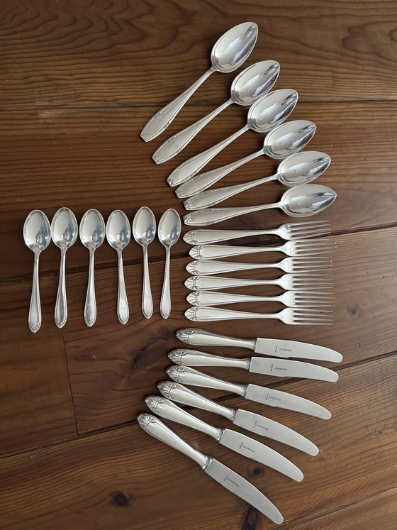 Image 1 of Cubiertos bañados en plata, 32 piezas, Solingen y Wellner Silber