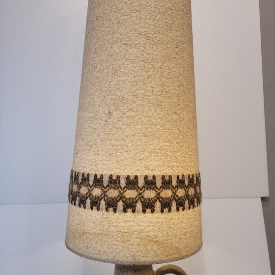 Image 1 of Lampe en céramique Fat Lava avec abat-jour original, Scheurich Keramik, 60's - Allemagne