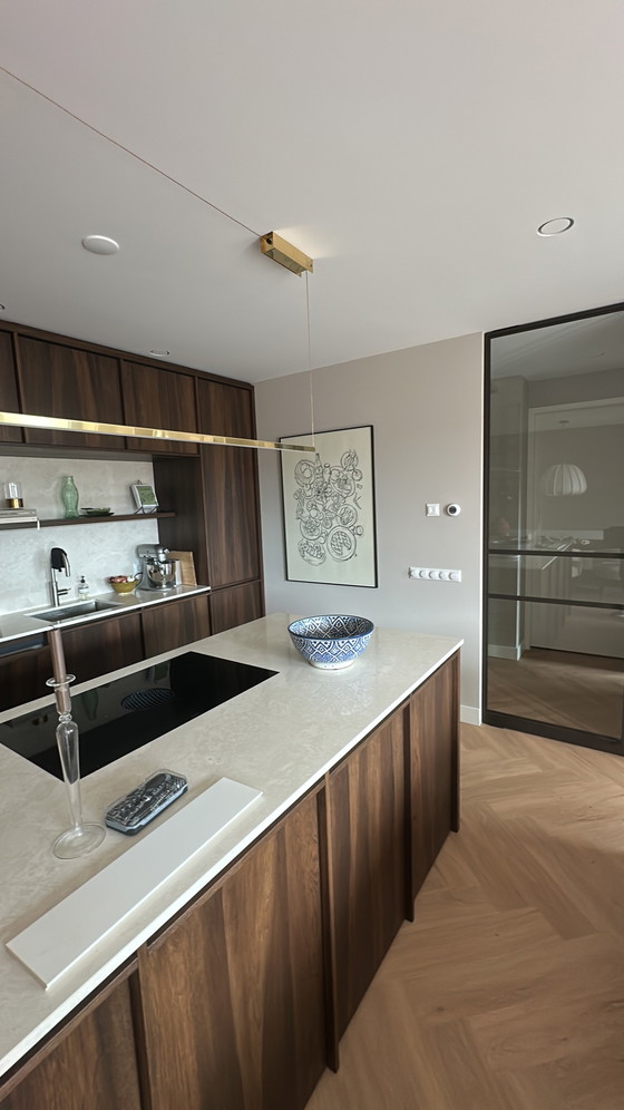 Image 1 of Screen print line drawing “At the table”