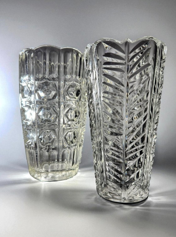 Image 1 of Paar vintage glazen vazen ​​uit de jaren 70