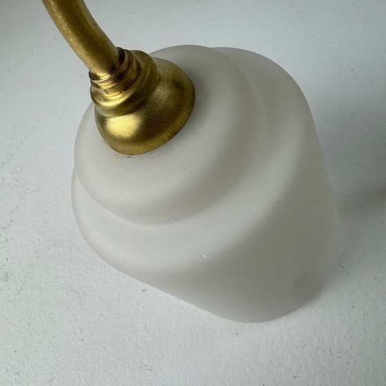 Image 1 of PAIR OF VINTAGE 1950S OPALINE WALL LIGHTS