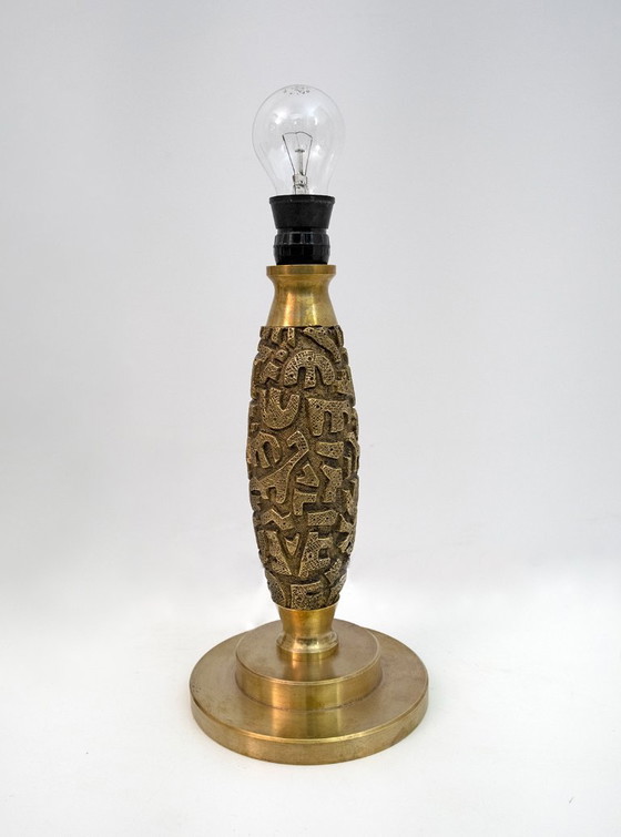 Image 1 of Coppia di lampade da tavolo italiane in bronzo di Luciano Frigerio, anni Settanta