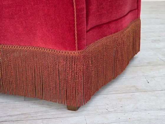 Años 70, Sillón danés, Terciopelo para muebles, Patas de madera de fresno. – Sillones, Velvet, Wood (photo 16 of 21)