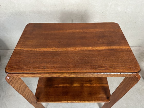 Image 1 of Art Deco side table - oak