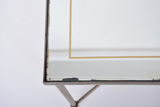 Image 1 of Hollywood Regency Brass and Glass Nesting Tables in the Style of Maison Jansen, Set of 3