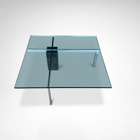 Image 1 of Table basse KW1 en verre, métal et granit, conçue par Hank Kwint pour Metaform dans les années 1980.