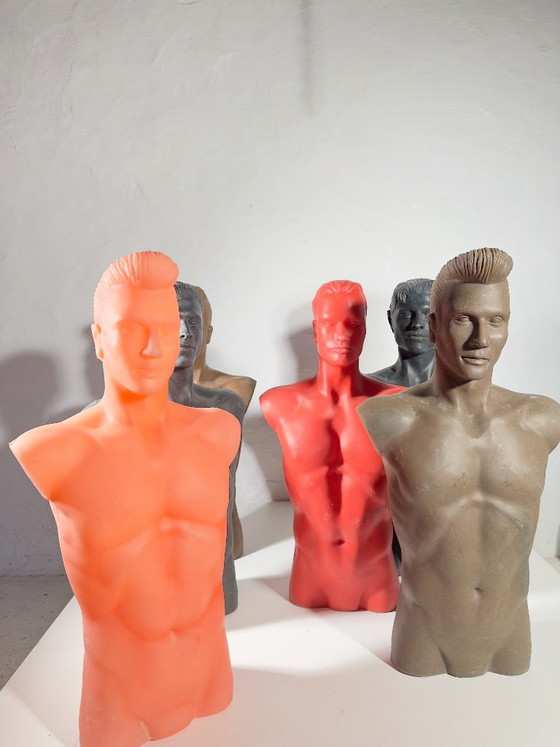 Bustos de maniquíes masculinos de tamaño natural de los años 80, Dressboys – Objetos decorativos, Plastic (photo 6 of 14)