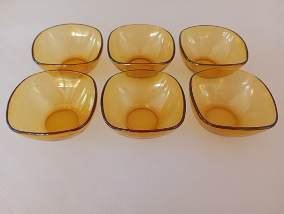 Image 1 of Coppe da dessert in ambra Vereco (Francia)