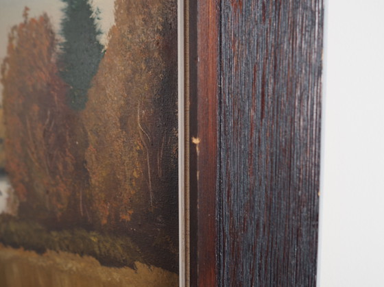 Image 1 of Gemälde "Das Bauernhaus an der Seite", skandinavisches Design, 1970er Jahre