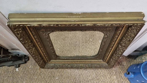 Image 1 of Giltwood miroir bois doré fin xixeme (66×55cm