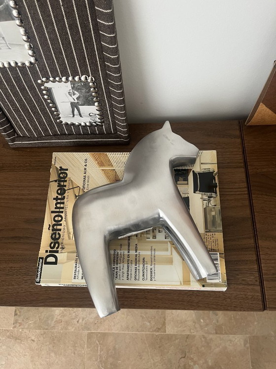 Image 1 of Dala Paard aluminium IKEA Finansiell 1999 vintage verzamelaar