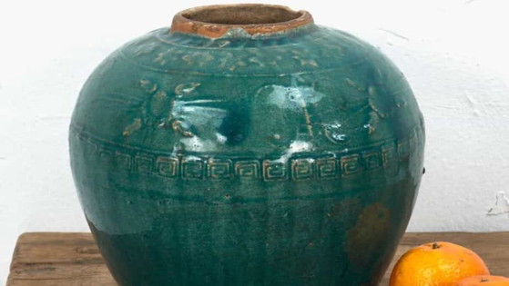 Vaso in ceramica antico verde smeraldo (c.1820) #6 – Vasi (photo 3 of 9)