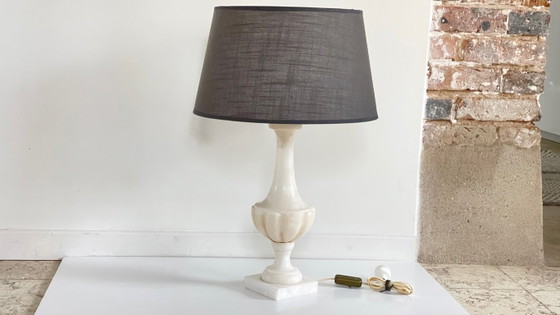 Lampe Medicis Pierre D'Albatre Vintage – Textile, Stone (photo 4 of 17)